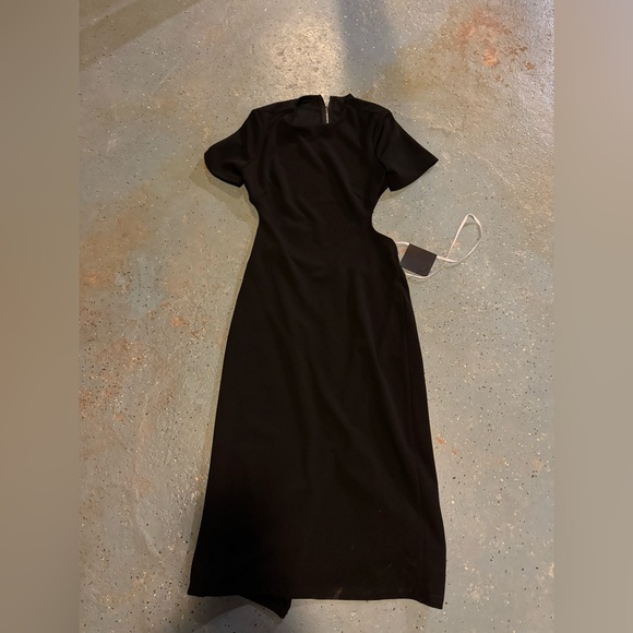 Lulu's Elegant Black Backless Midi Dress - Picture 4 of 5